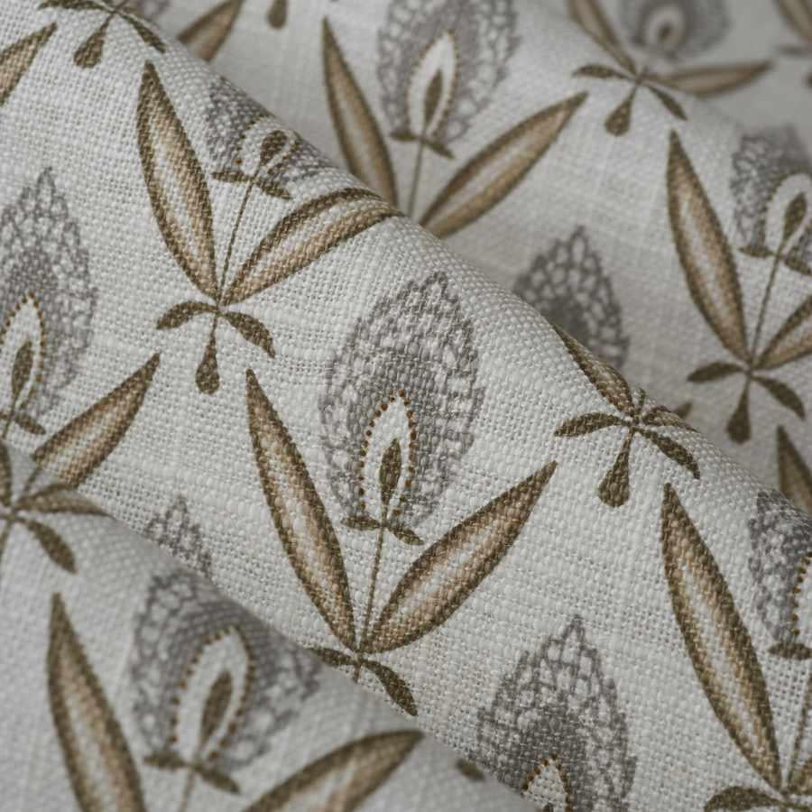 Tillet Ferns Linen Designer Fabric by the Yard