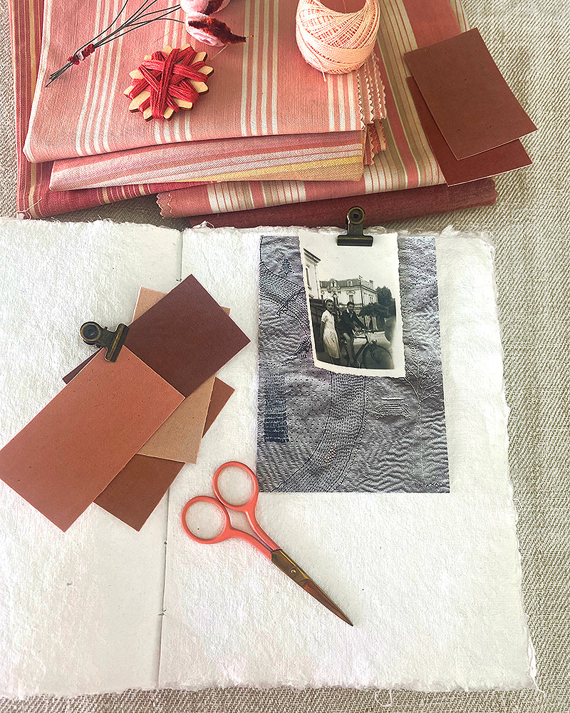 Handmade Paper Scrapbook - Linen, Indigo or Snow