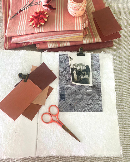 Handmade Paper Scrapbook - Linen, Indigo or Snow