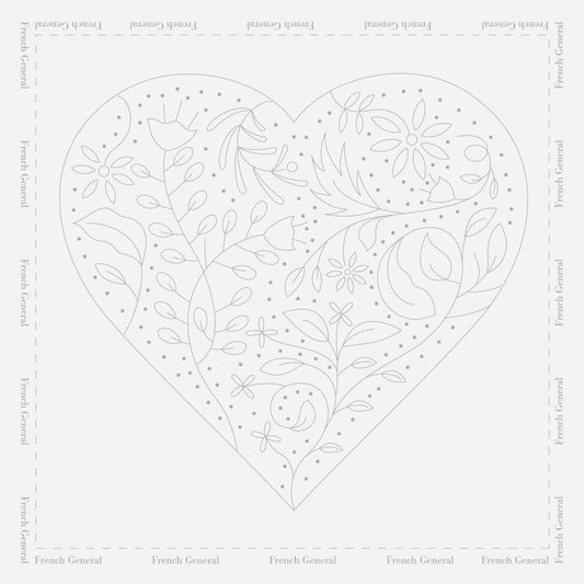 Botanical Heart Embroidery Sampler