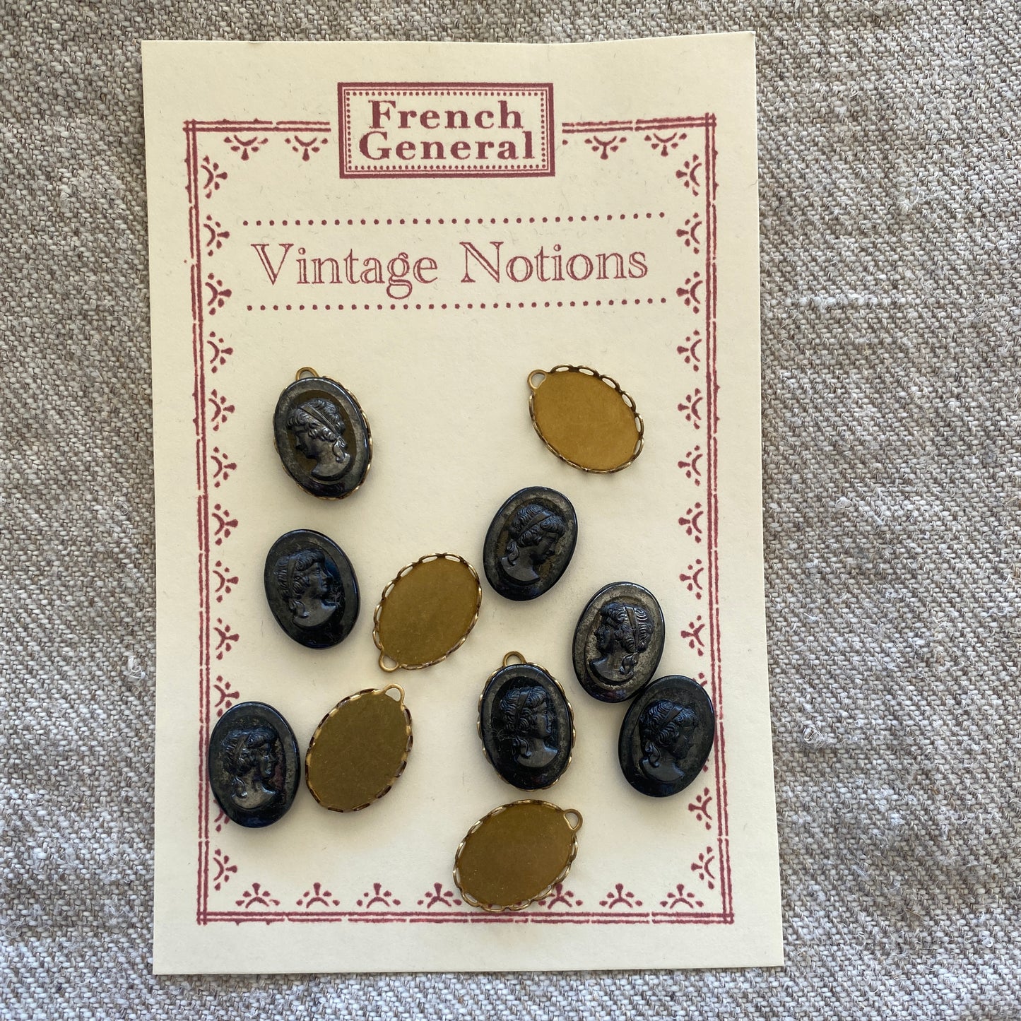 Vintage Cameos - Hematite