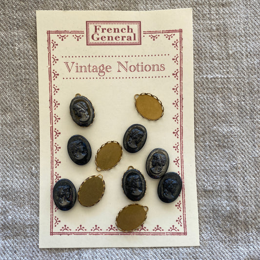 Vintage Cameos - Hematite