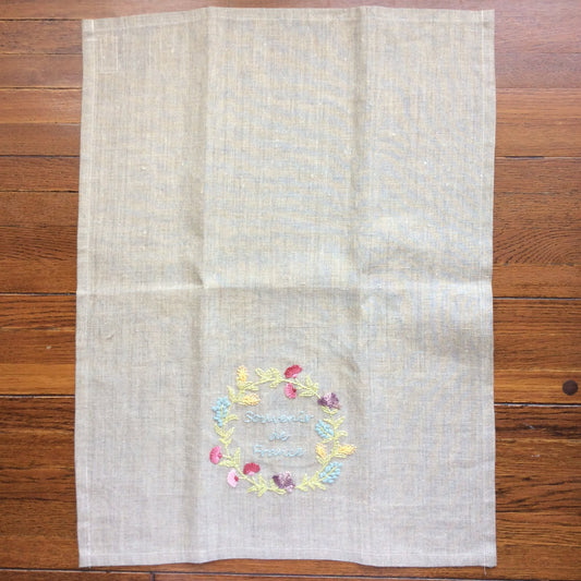 Tea Towel Embroidery Sampler - Souvenir de France