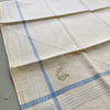 Vintage French Linen Handkerchiefs - Set of Two