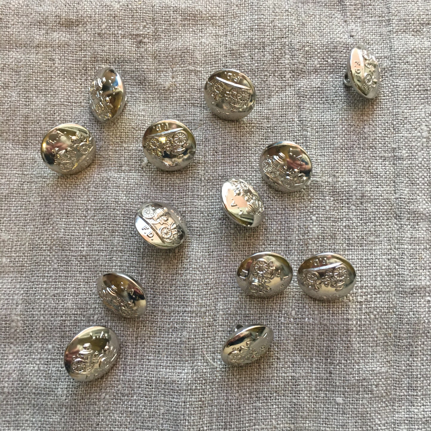 Vintage Fire Department Buttons - SF, NO or NY