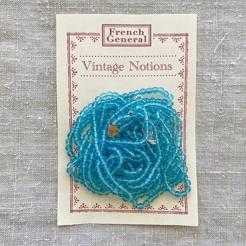 Vintage Glass Beads - Light Aqua