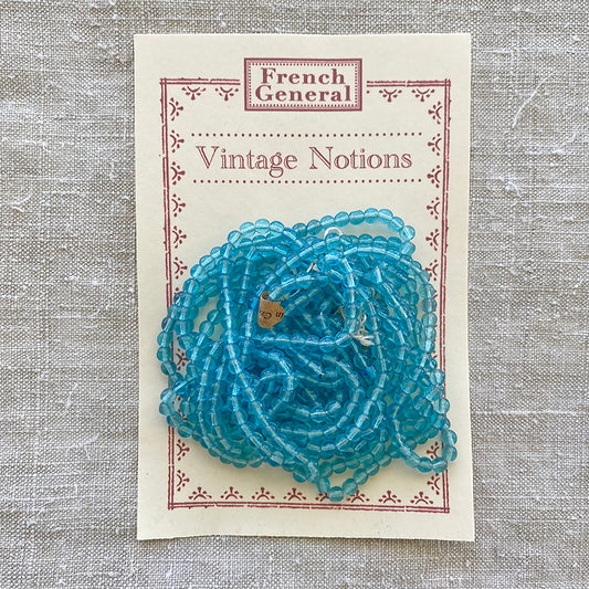 Vintage Glass Beads - Light Aqua