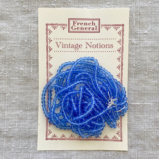 Vintage Glass Beads - Translucent Cornflower