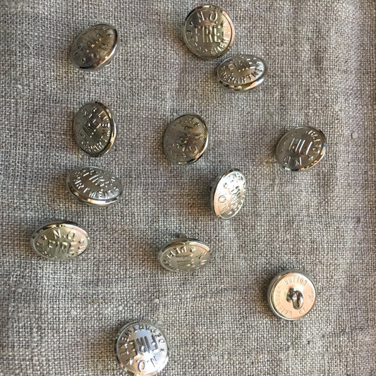 Vintage Fire Department Buttons - SF, NO or NY