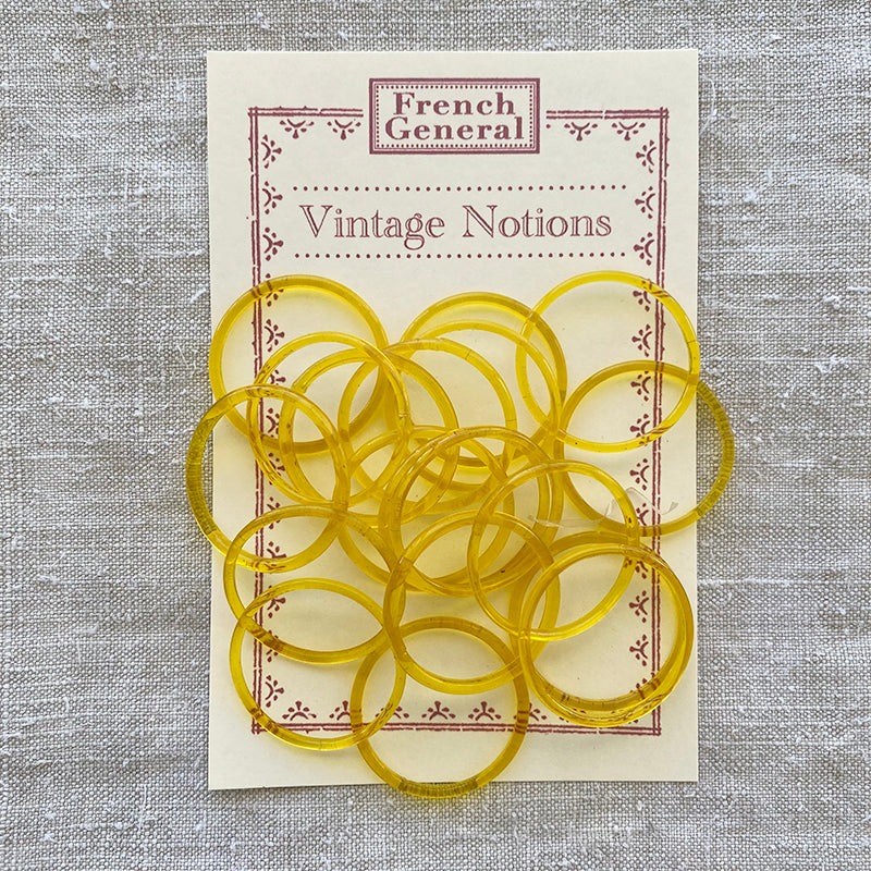 Vintage Glass Rings - Saffron