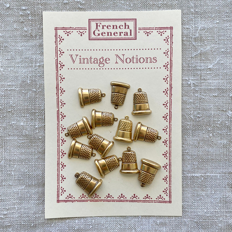 Brass Thimble Charms