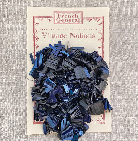 Vintage French Sequins - Midnight Navy