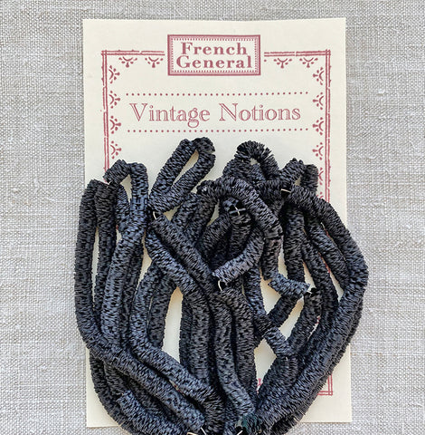 Vintage French Sequins - Black