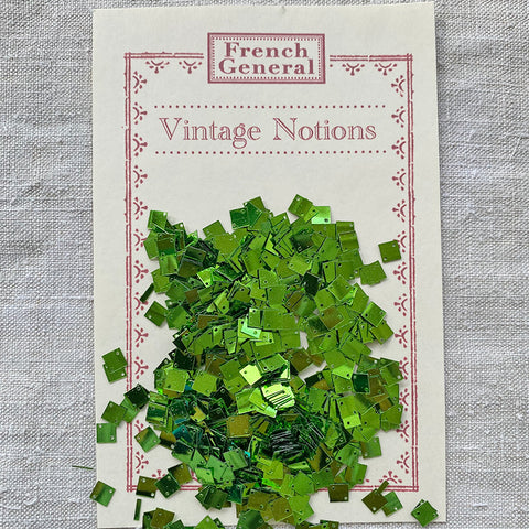 Vintage French Sequins - Kelly Green
