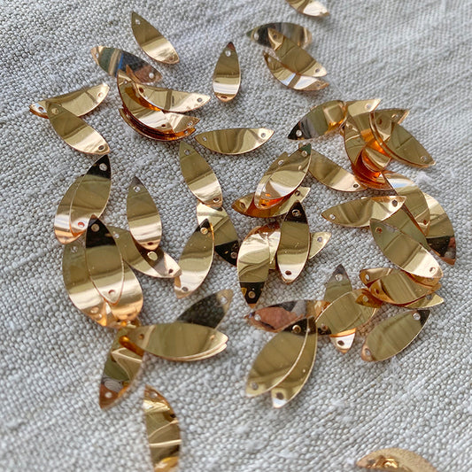Vintage French Sequins - Gold Curved
