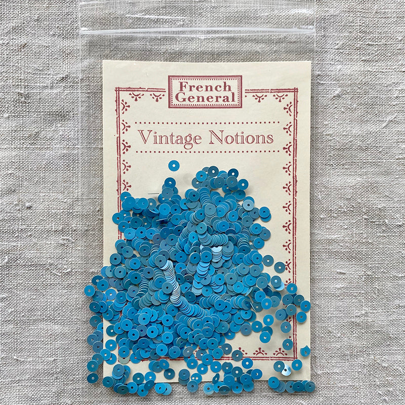 Vintage French Sequins - Cornflower Blue