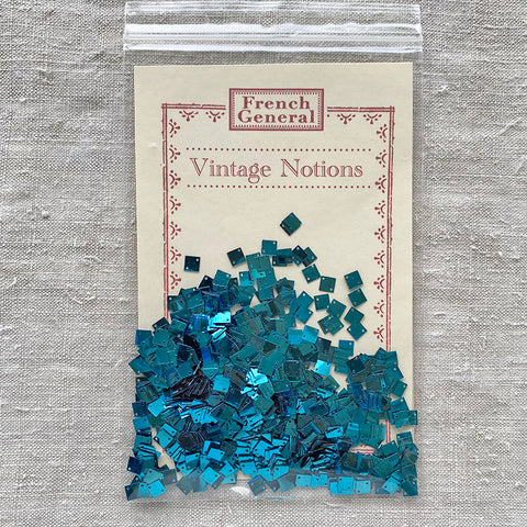 Vintage French Sequins - Teal