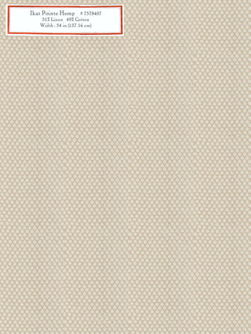 Home Decorative Fabric - Ikat Pointe Hemp