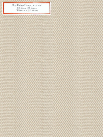 Home Decorative Fabric - Ikat Pointe Hemp