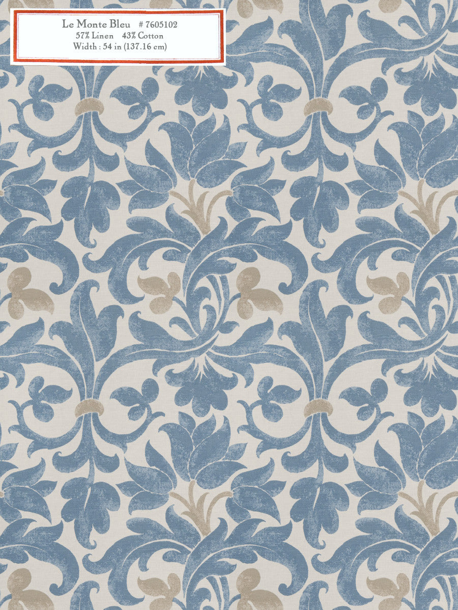 Home Decorative Fabric - Le Monte Bleu