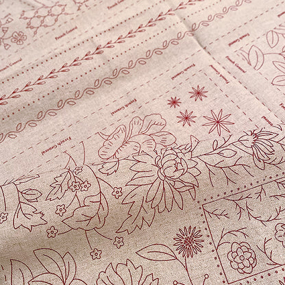 Jardin De Fleurs Linen Embroidery Sampler