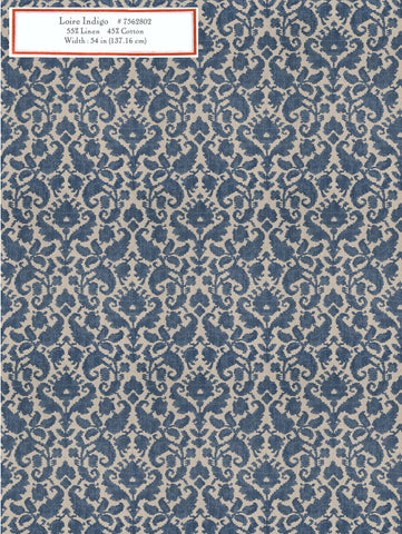 Home Decorative Fabric - Loire Indigo