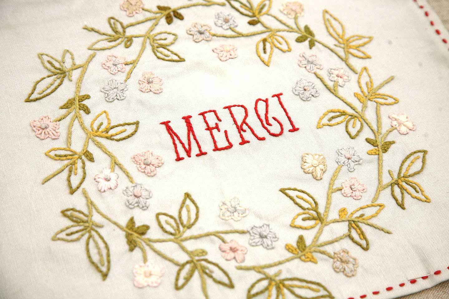 Merci Pattern Merci Embroidery Sampler – FRENCH GENERAL