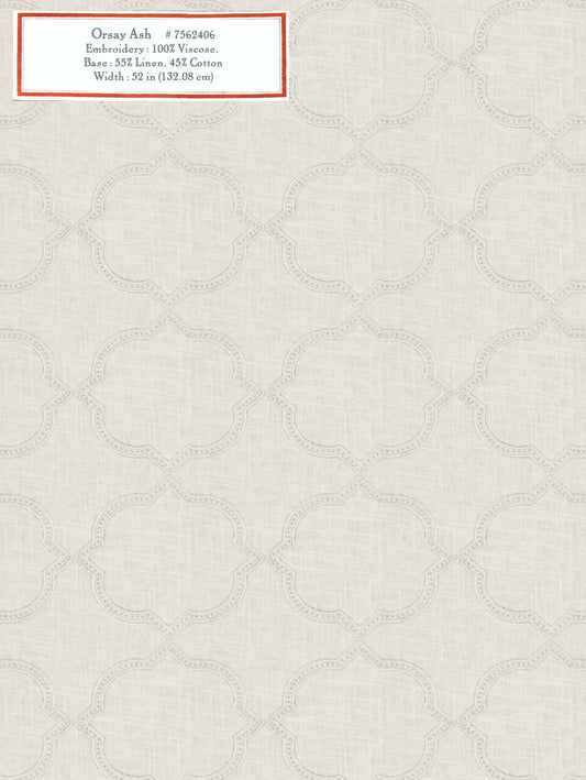 Home Decorative Fabric - Orsay Ash
