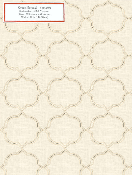 Home Decorative Fabric - Orsay Natural