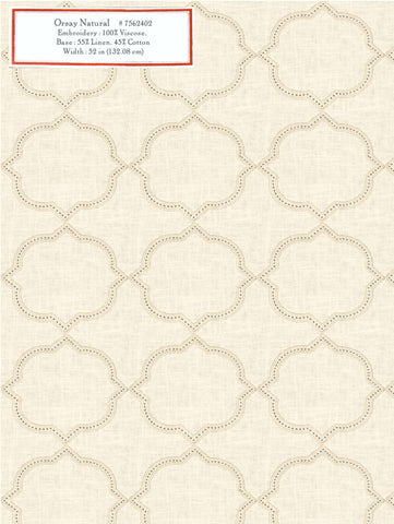 Home Decorative Fabric - Orsay Natural
