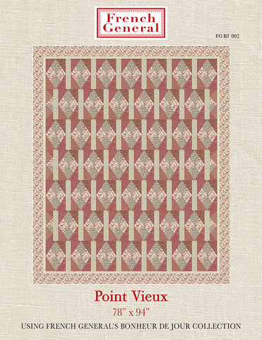 Bonheur De Jour  - Pointe Vieux Quilt Pattern Instructions