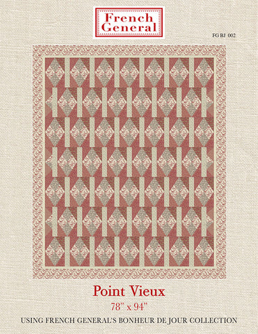 Bonheur De Jour  - Pointe Vieux Quilt Pattern Instructions