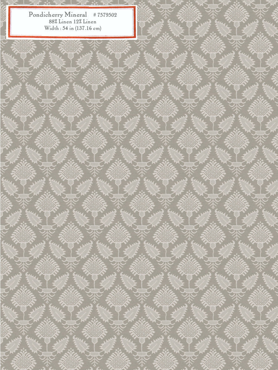 Home Decorative Fabric - Pondicherry Mineral