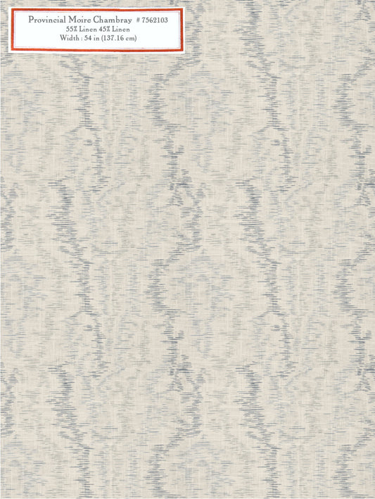 Home Decorative Fabric - Provincial Moire Chambray