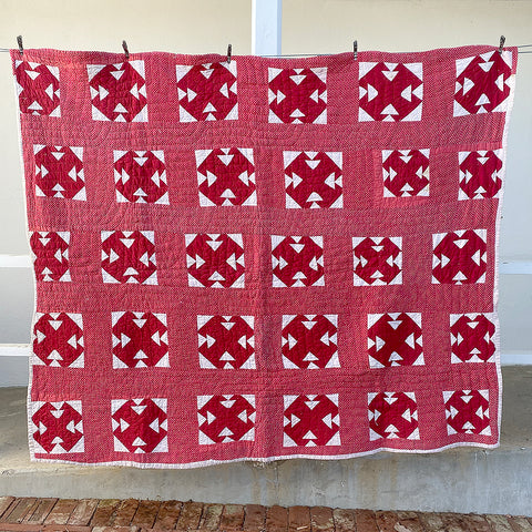 Vintage Red Double T Quilt