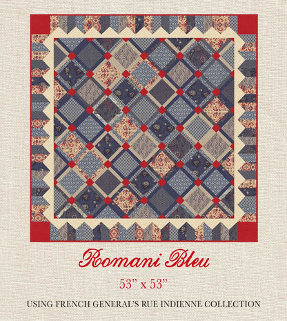 Rue Indienne - Romani Bleu Quilt Pattern