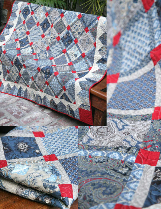 Rue Indienne - Romani Bleu Quilt Pattern