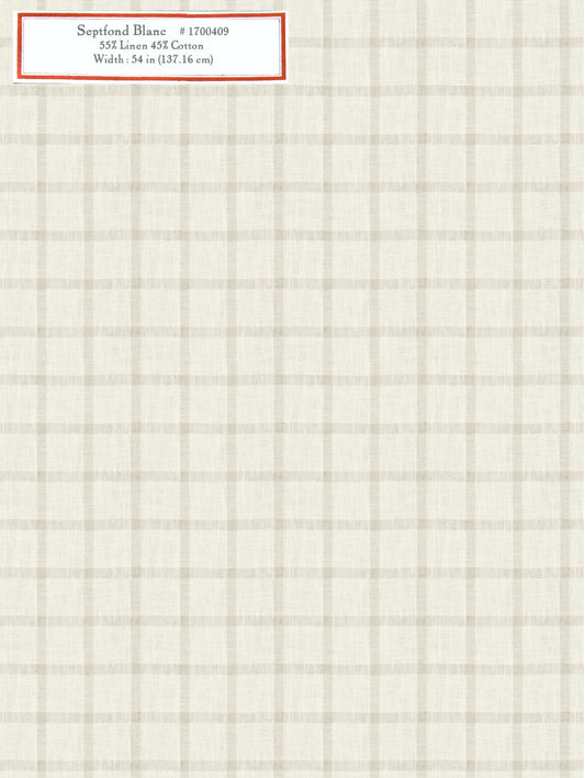 Home Decorative Fabric - Septfond Blanc