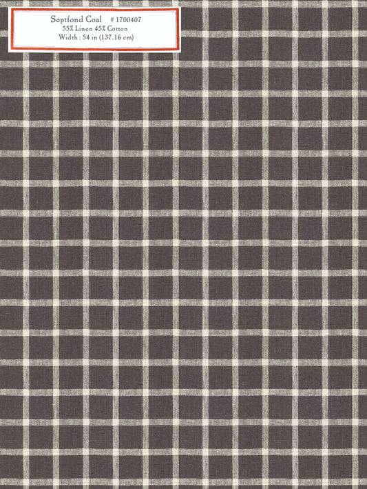 Home Decorative Fabric - Septfond Coal