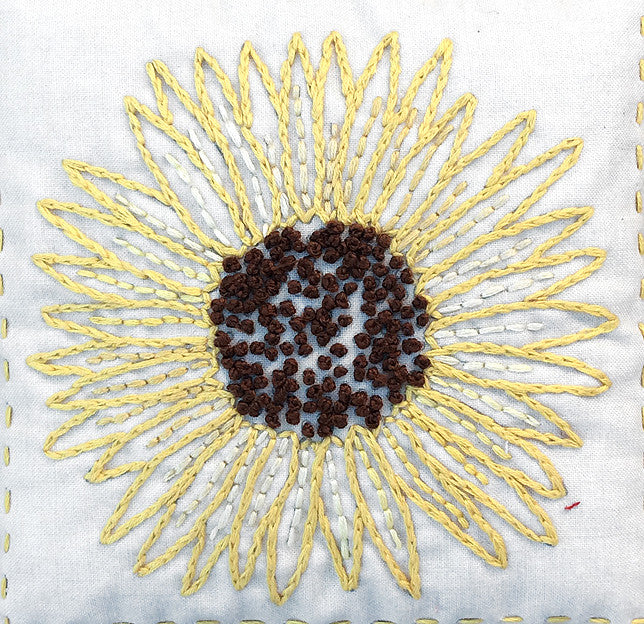 Sunflower Embroidery Sampler