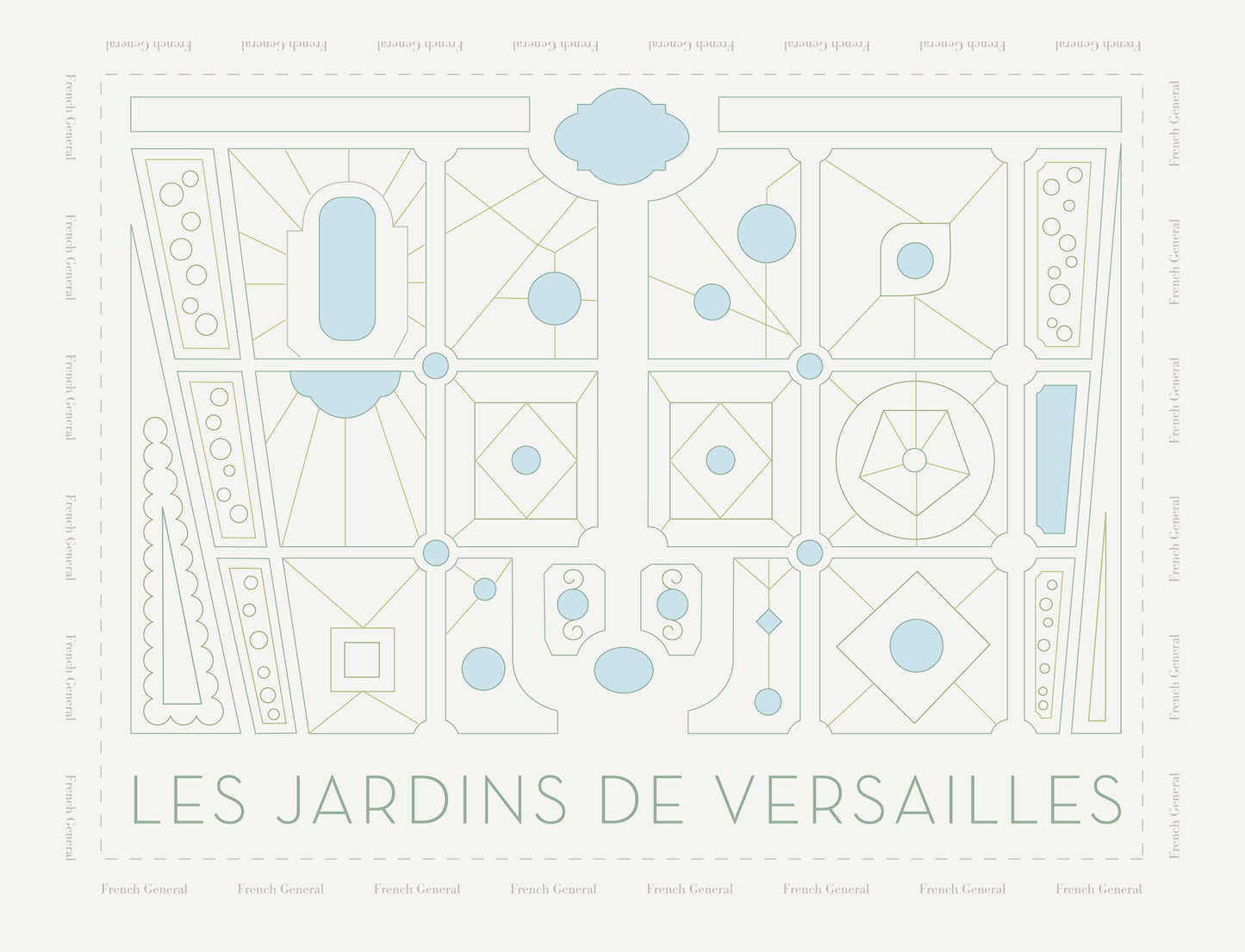 Les Jardins de Versaille Embroidery Sampler