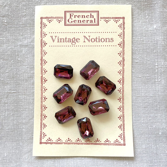 Vintage Glass Gemstones - Amythest