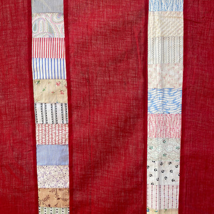 Antique Scrappy Strippy Bars Quilt Top