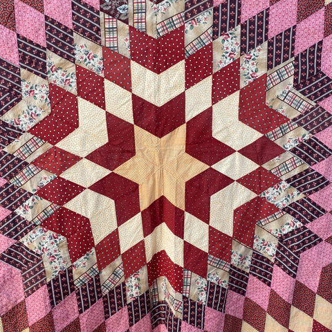 Antique Radiating Star Quilt Top