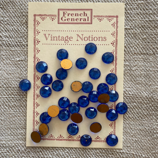 Round Glass Cabachons - Sapphire