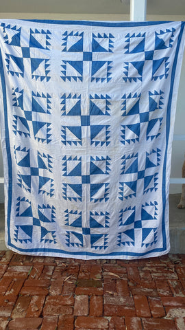 1880's Cadet Blue Quilt Top