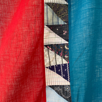 Antique Scrappy Strippy Bars Quilt Top