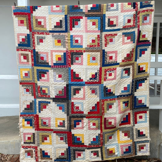 Antique Log Cabin Quilt - Cutter?