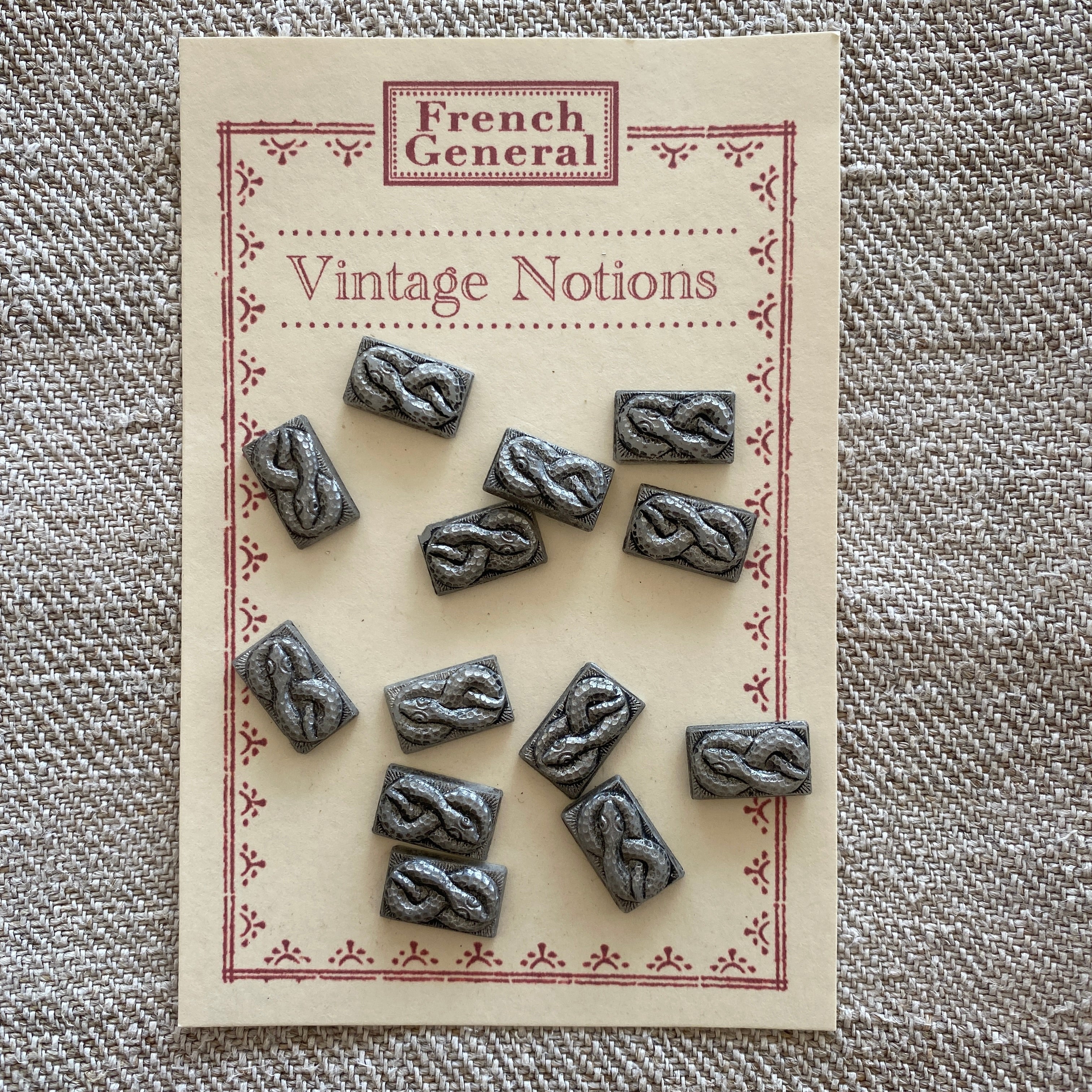 Vintage Snake Glass Cabachons - Grey