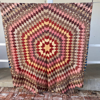 Antique Radiating Star Quilt Top